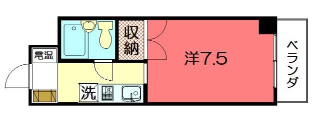 ハイム浄土寺80(1K/2階)の間取り写真