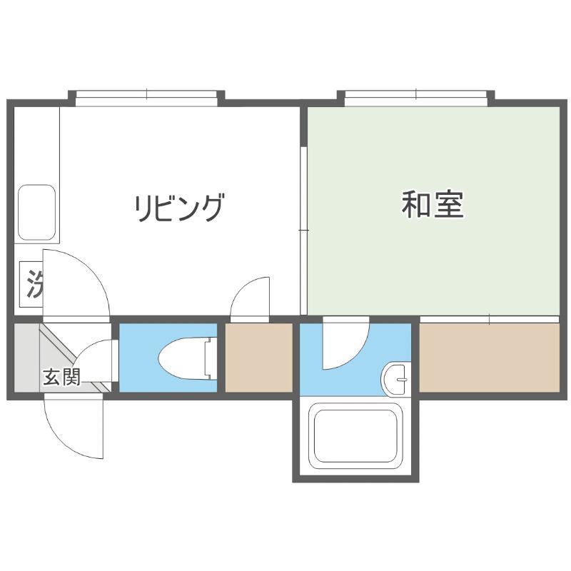インペリアル23(1DK/3階)の間取り写真
