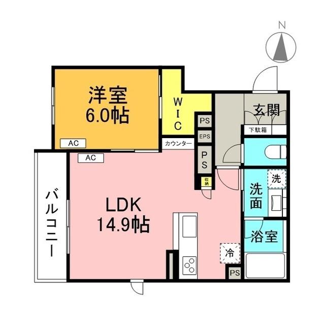 ブリスコート(1LDK/1階)の間取り写真
