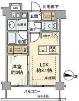 エクセレントシティ目白(1LDK/2階)の間取り写真