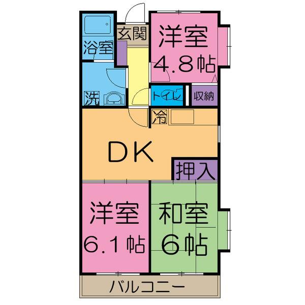 スターヴィヴレ(3DK/1階)の間取り写真
