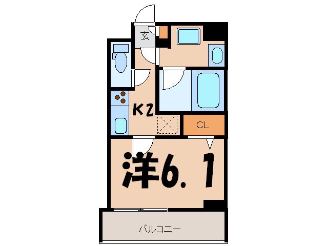 カノンパレス(1K/3階)の間取り写真