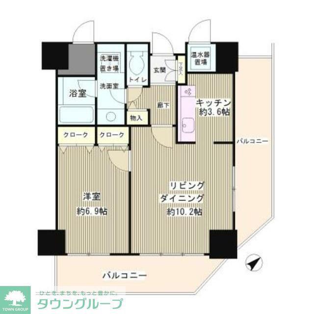 トレステージ目黒(1LDK/12階)の間取り写真