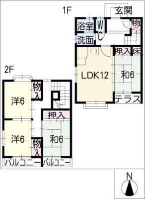 パーク緑(4LDK/2階)の間取り写真