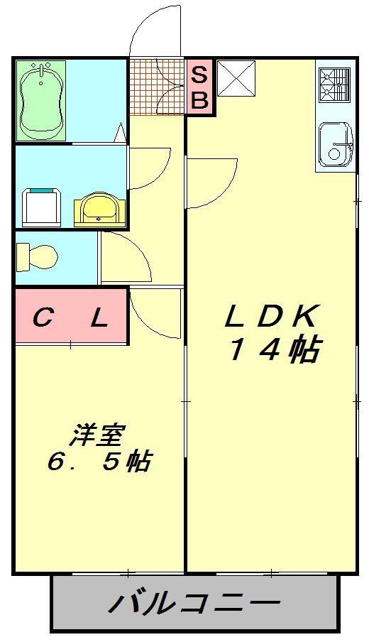 ラベーテII(1LDK/1階)の間取り写真