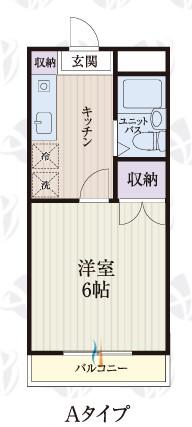 BCASA京王永山RE-BORN(1K/3階)の間取り写真