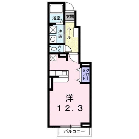 デン メゾン(ワンルーム/1階)の間取り写真
