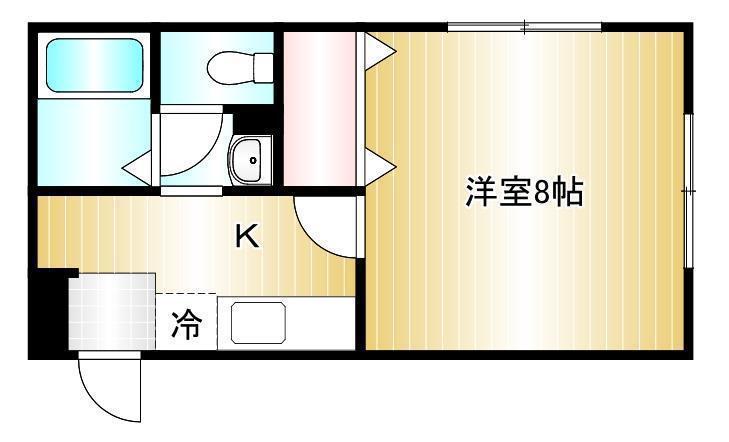 アンシャンテ 21(1K/1階)の間取り写真