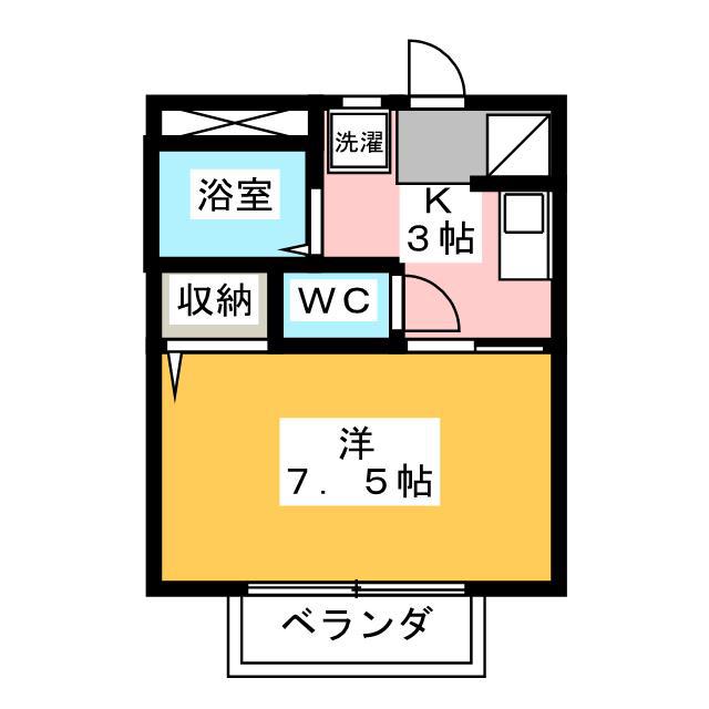 スエヒロ参番館(1K/2階)の間取り写真