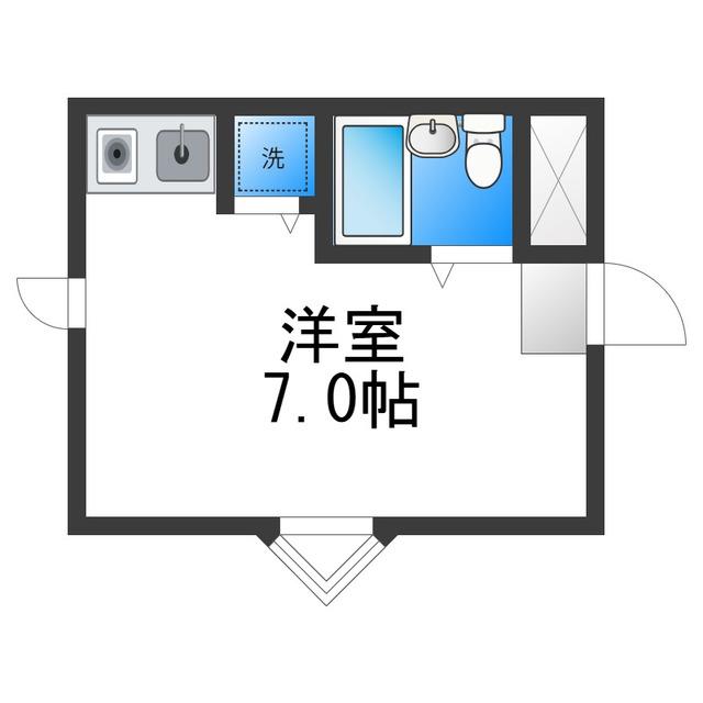 ルーブル(ワンルーム/5階)の間取り写真