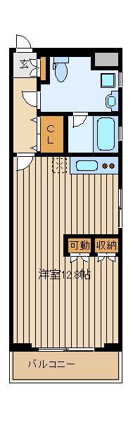 エルマーノ(ワンルーム/5階)の間取り写真