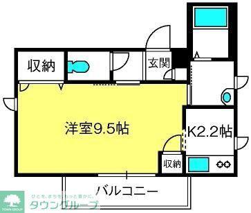 シャトーメルヴェーユ(1K/3階)の間取り写真