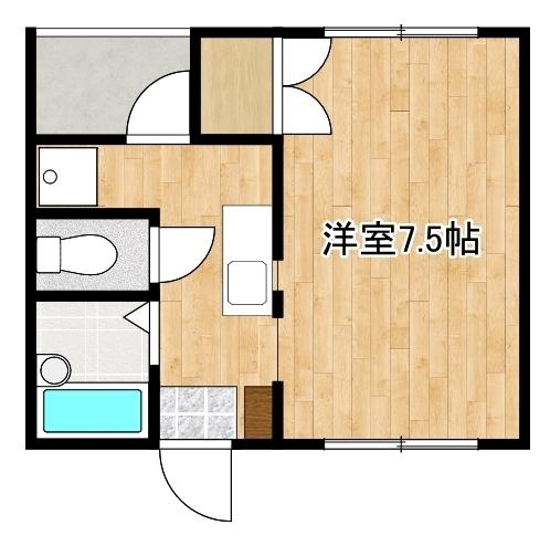 トリドール野原(ワンルーム/1階)の間取り写真