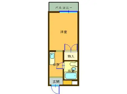 エステート宮野(1K/1階)の間取り写真