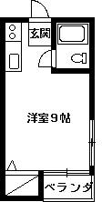 BE-BOX(ワンルーム/2階)の間取り写真