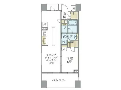 アパートメンツ三田(1LDK/2階)の間取り写真