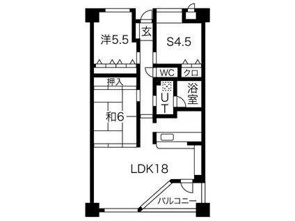 サンクレスト泉中央(3LDK/6階)の間取り写真