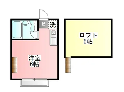 カーサステラII(ワンルーム/2階)の間取り写真