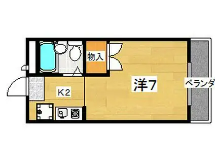 T&Iマンション(1K/3階)の間取り写真
