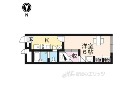 レオパレス 八条(1K/2階)の間取り写真