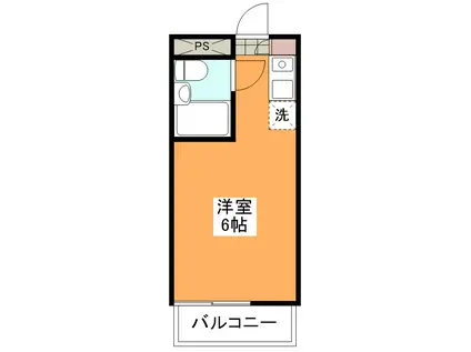 パークサイドシマザキ(ワンルーム/2階)の間取り写真