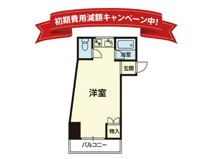 COリブ内坪井(ワンルーム/2階)の間取り写真
