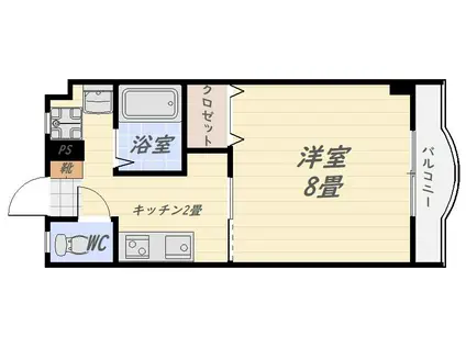スミトモマンション荒田(1K/1階)の間取り写真