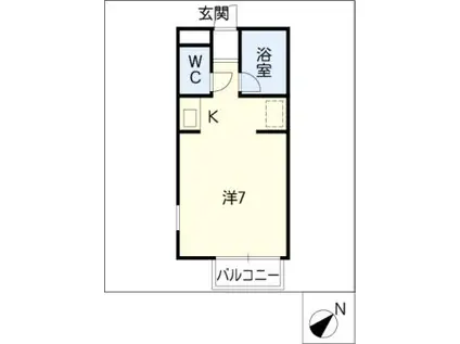 アーバン竜美(ワンルーム/1階)の間取り写真
