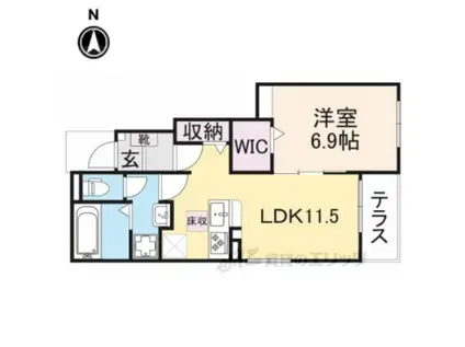 KS HOME Ⅱ(1LDK/1階)の間取り写真