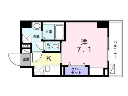 スアヴィス平塚宝町(1K/10階)の間取り写真
