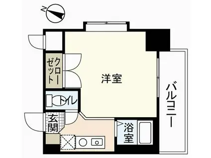 京橋森野ビル(1K/4階)の間取り写真