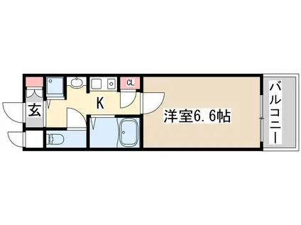 ロイヤルヒル神戸三ノ宮2(1K/3階)の間取り写真