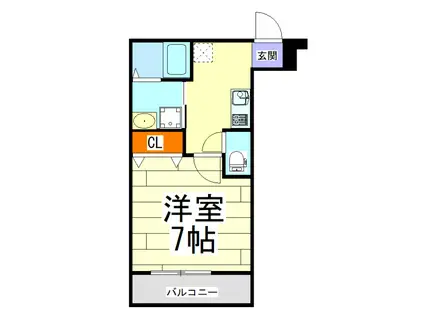 フジパレス今津中III番館(1K/1階)の間取り写真