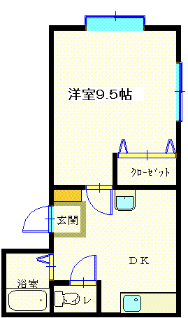 青木ハイツ(1K/2階)の間取り写真