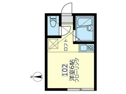 ユナイト六浦フェルメールの瞳(ワンルーム/1階)の間取り写真