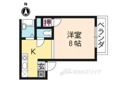 メゾン・ド・リジェール(1K/1階)の間取り写真