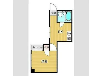ぐらんじゅーる白鷺(1DK/3階)の間取り写真