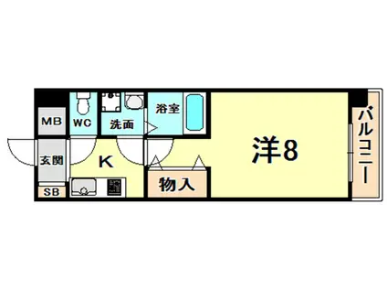 センチュリー武庫之荘(1K/1階)の間取り写真