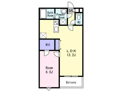 ジーメゾン石津町東プリシエ(1LDK/2階)の間取り写真