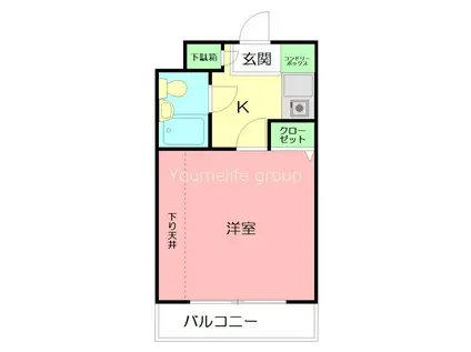 クリオ本郷台壱番館(1K/2階)の間取り写真