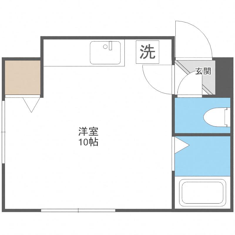 アルペン37(ワンルーム/4階)の間取り写真
