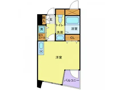 プティ東照宮(ワンルーム/1階)の間取り写真