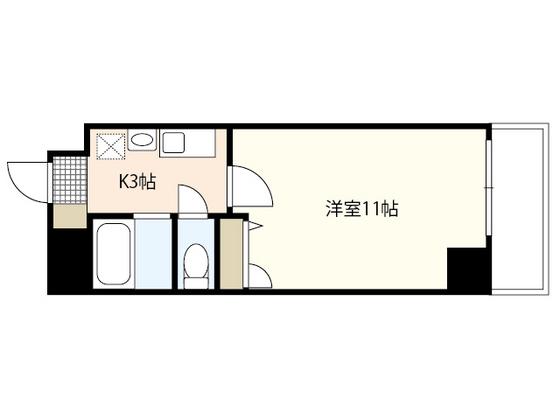 十日市森野ビル(1K/3階)の間取り写真