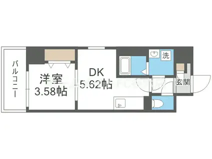 SERIE東淀川(1DK/5階)の間取り写真