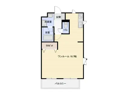 デイアーナM(1DK/3階)の間取り写真