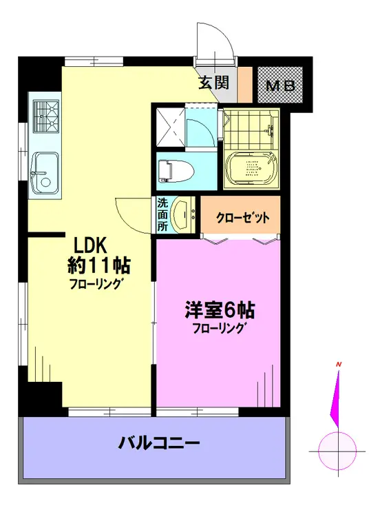 メゾンドボヌール 3階階 間取り