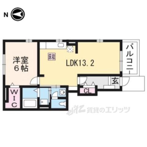カルム ONO 弐番館(1LDK/1階)の間取り写真