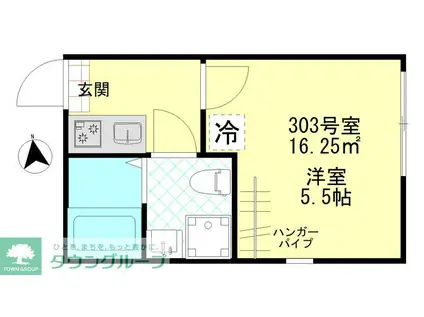 コンフォート東四ツ木(1K/3階)の間取り写真