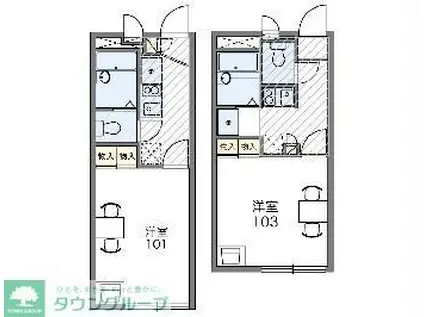 レオパレスコンフォートS(1K/2階)の間取り写真