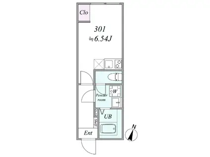 TEAMS OJI(1K/3階)の間取り写真